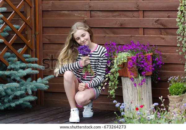 Teenage Girl Blonde Hair Wearing Short Stock Photo Edit Now