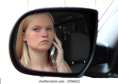 Teenage girl calling for assistance - Shutterstock ID 1906622