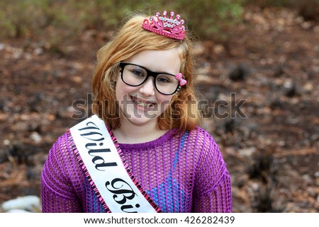 Teenage girl celebrating her birthday
