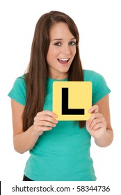 Teenage Girl With L Plate