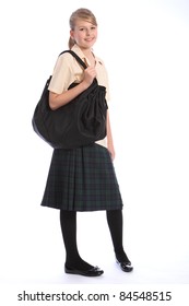 5,344 Teenage school uniform girl bag Images, Stock Photos & Vectors ...