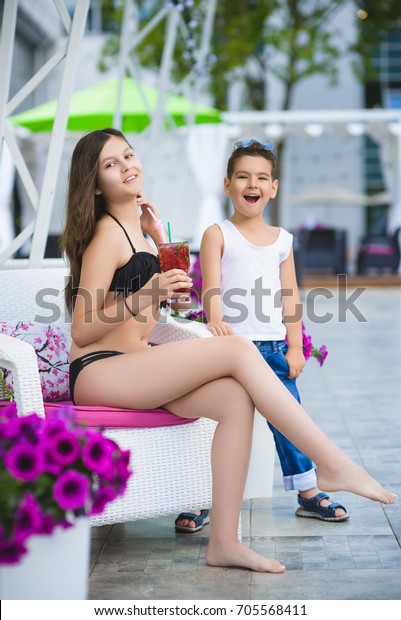 Teenage Girl Smiling Girl Relaxing On 