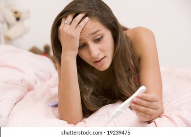 Teenage Girl Upset By Pregnancy Test