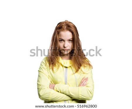 Similar – Image, Stock Photo Sportswoman posing with crossed arms