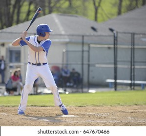 Teenage Highschool Baseball Batter 