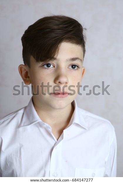 Teenager Boy Cute Haircut Close Portrait Stock Photo Edit Now