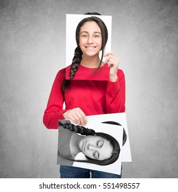 Teenager Changing Her Face