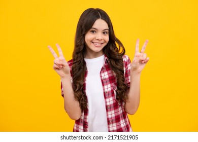 Teenager Child Girl Standing Over Isolated Stock Photo 2171521905 ...