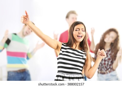 Teenager Girl Dancing Her Friends Stock Photo 388002157 | Shutterstock