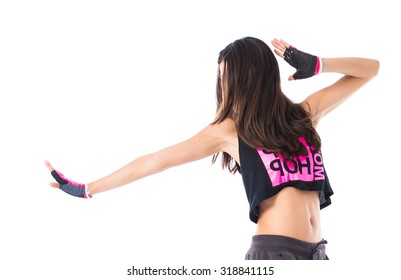 Teenager Girl Dancing Street Dance Style