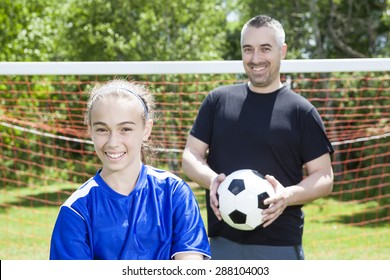 Teenager Girl Father Play Soccer Stock Photo 288104003 | Shutterstock