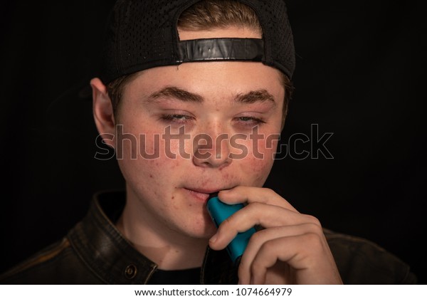 Teenager High Vaping Cannabis Oil Stock Photo 1074664979 | Shutterstock