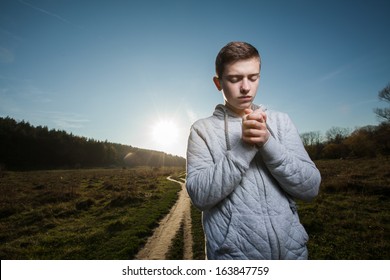 Teenager Praying