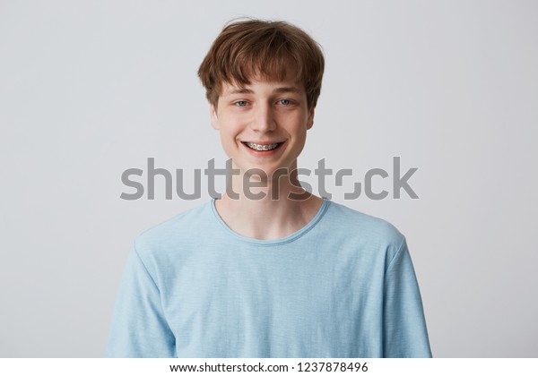 Teenager Short Hair Braces On Teeth Stock Photo Edit Now 1237878496