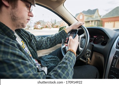 Teenager Texting And Driving