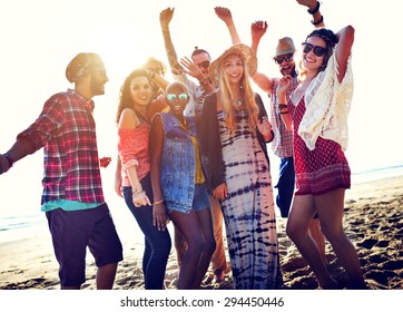 Teenagers Friends Beach Party Happiness Concept - Powered by Shutterstock