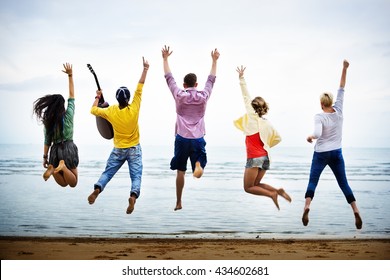 Teenagers Friends Beach Party Happiness Concept - Powered by Shutterstock