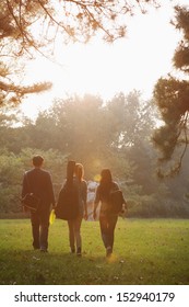 Teenagers Hanging Out In The Park