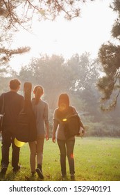 Teenagers Hanging Out In The Park