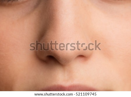 teenager's nose close up