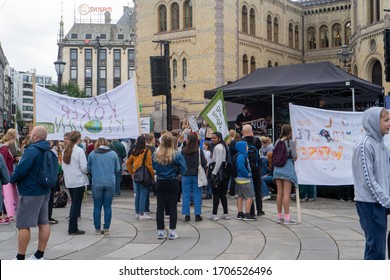 Teens Protest Against Climate Change In Oslo, Norway. August 2019