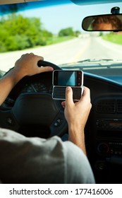 Teens: Teen Male Texting While Driving