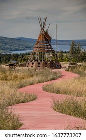 A teepee monument near St. Mary, Montana, USA