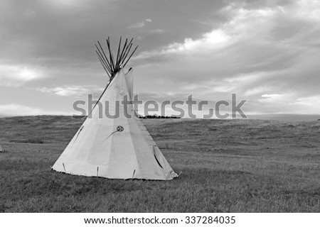 Teepee (tipi) as used by Native Americans in the Great Plains and American west