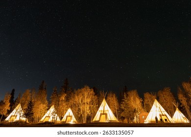 Teepee under the Night Light