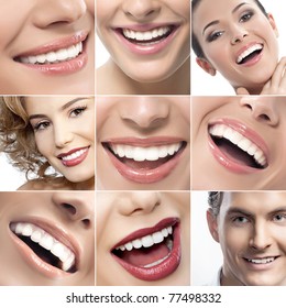 Teeth Collage Of People Smiles