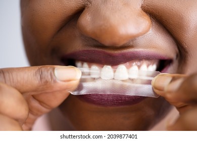 Teeth Whitening Strip. Oral Care Whitener Product