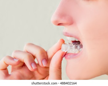 Teeth With Whitening Tray