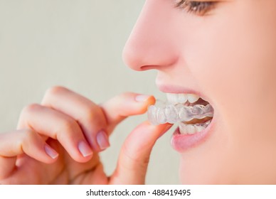 Teeth With Whitening Tray