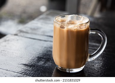 Teh Tarik, Is Infused Black Tea With Milk Served In Thick Froth. Popular Drinks In Malaysia