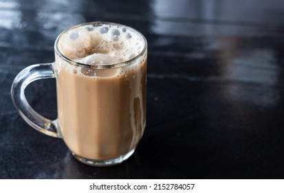 Teh Tarik, Is Infused Black Tea With Milk Served In Thick Froth. Popular Drinks In Malaysia