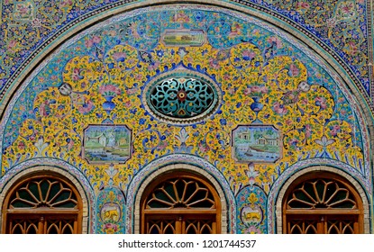 TEHERAN, IRAN - AUGUST 26: Golestan Palace 26 August, 2018 at Teheran, Iran. Golestan Palace was the seat of Qajar dynasty in Persia.