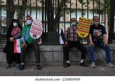 Tehran Enghelab Iran - Apr 29 2022: Al Quds Day March Against Israel In Iran