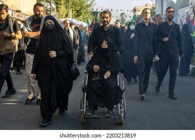 Tehran, Imam Hussain Iran - Sep 17 2022: Hijab Women On The Day Of Arbaeen