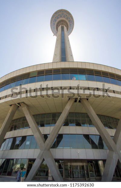 Tehran, Iran – Augustus 8, 2018:\
Picture of Tower Milad in the Iranian capital Tehran, and it is one\
of the main landmarks in Tehran.its has 280 meter length\
.