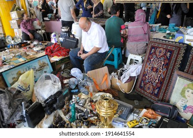 TEHRAN, IRAN - June 2017. Friday Bazaar In Central Tehran. Lots Of Choice For Shoppers And A Very Local Atmosphere.