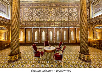 TEHRAN, IRAN - MARCH 28, 2018: Former royal palace of Iranian Qajar dynasty known as Golestan Palace in Tehran, Iran