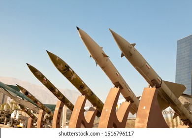 
Tehran - September 9, 2019, Military Museum, Offensive Missiles of the Armed Forces of the Islamic Republic of Iran