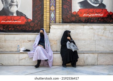 Tehran, Tajrish Iran - Aug 21 2022: Hijab Women In Religious Places