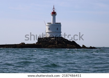 The Teignouse lighthouse is located between the peninsula of Quiberon and the island of Houat in the French department of Morbihan