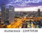  Tel Aviv city - View of Tel Aviv at sunset Out of Window