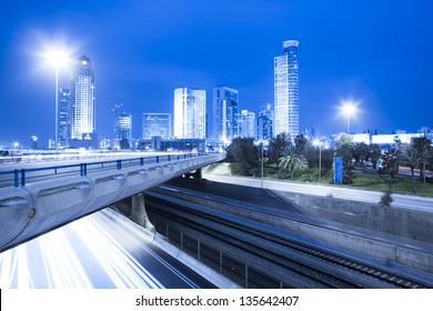  Tel Aviv Cityscape - Traffic on Ayalon Freeway