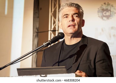 TEL AVIV, ISRAEL. April 2, 2014. Yair Lapid, Israeli Politician Speaking.