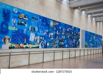 TEL AVIV, ISRAEL. January 18, 2018. The Departures  Hall Of The Ben Gurion International Airport. .It Considered To Be Among Best Airports In The Middle East Due To Its Passenger Experience And Its Hi