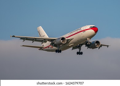 TEL AVIV, ISRAEL - January 22-23, 2018, BEN GURION AIRPORT: World Leaders Aircrafts Come To Ben Gurion Airport On The Fifth World Holocaust Forum In Jerusalem