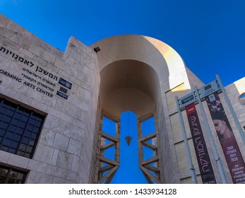 Tel Aviv, Israel - June 15, 2019: Tel Aviv Performing Arts Center Or The Golda Center Including The Israeli Opera And The Cameri Theater, Designed By Israeli Architect Yaakov Rechter